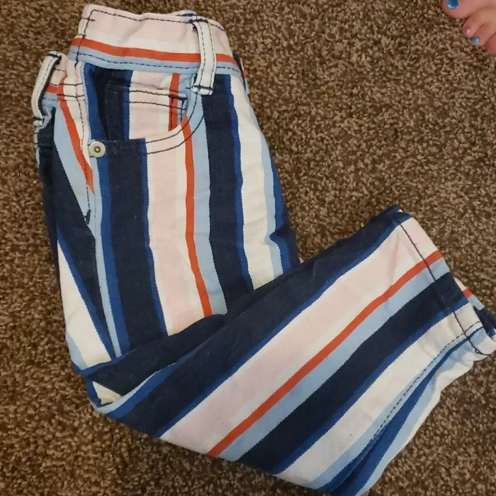 Toddler Gymborer girl striped set sz 18-24m